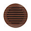 Manrose Brown Round Applications requiring low extraction rates Fixed louvre vent & Fly screen V41020B, (Dia)100mm