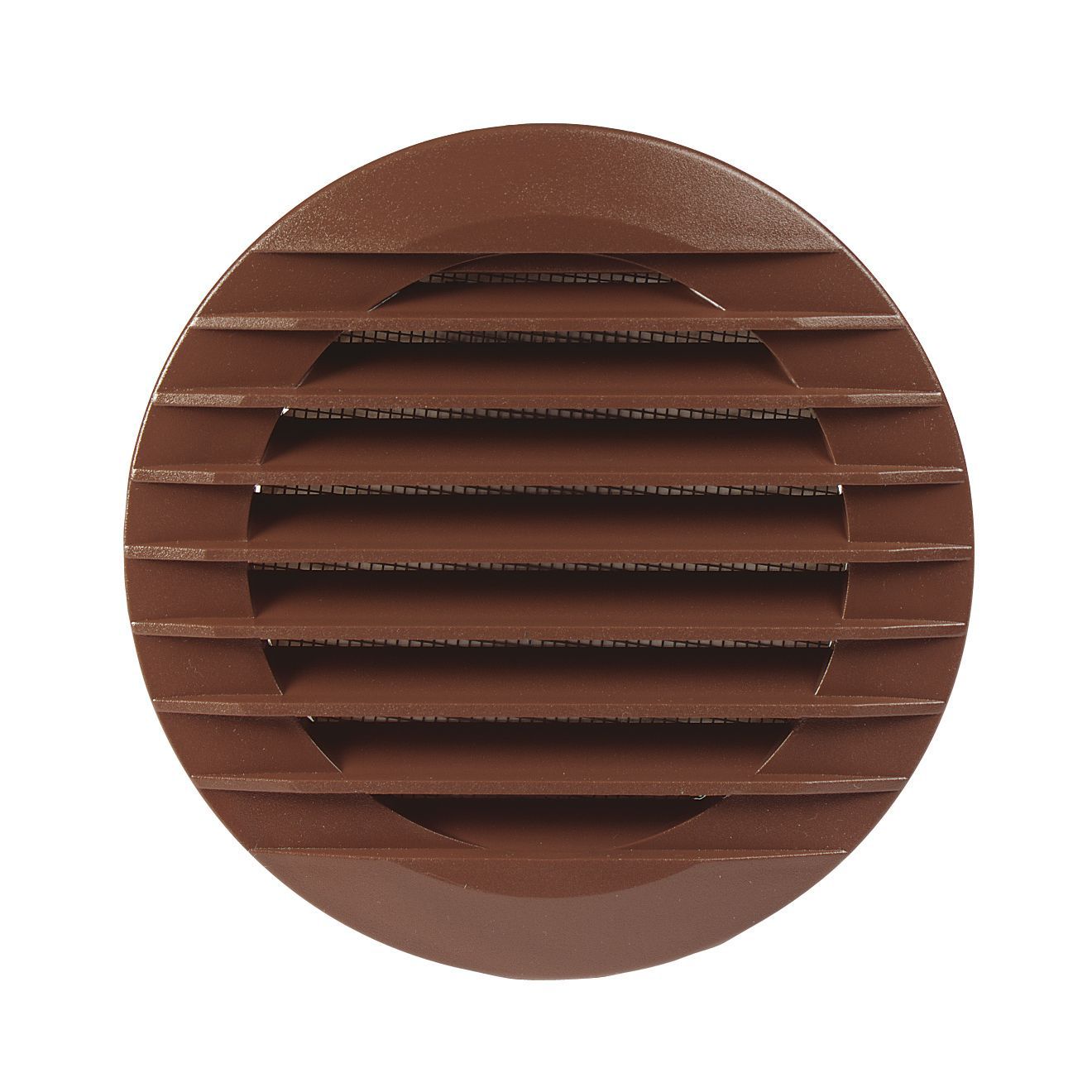 Manrose Brown Round Applications requiring low extraction rates Fixed louvre vent & Fly screen V41020B, (Dia)100mm