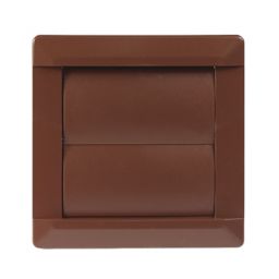 Manrose Brown Square Air vent & gravity flap, (H)110mm (W)110mm
