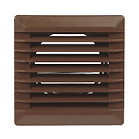Manrose Brown Square Applications requiring low extraction rates Fixed louvre vent V41051B, (H)110mm (W)110mm