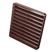 Manrose Brown Square Gas appliances Fixed louvre vent V1190B, (H)150mm (W)150mm