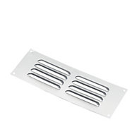 Manrose Chrome effect Rectangular Applications requiring low extraction rates Fixed louvre vent, (H)76mm (W)229mm