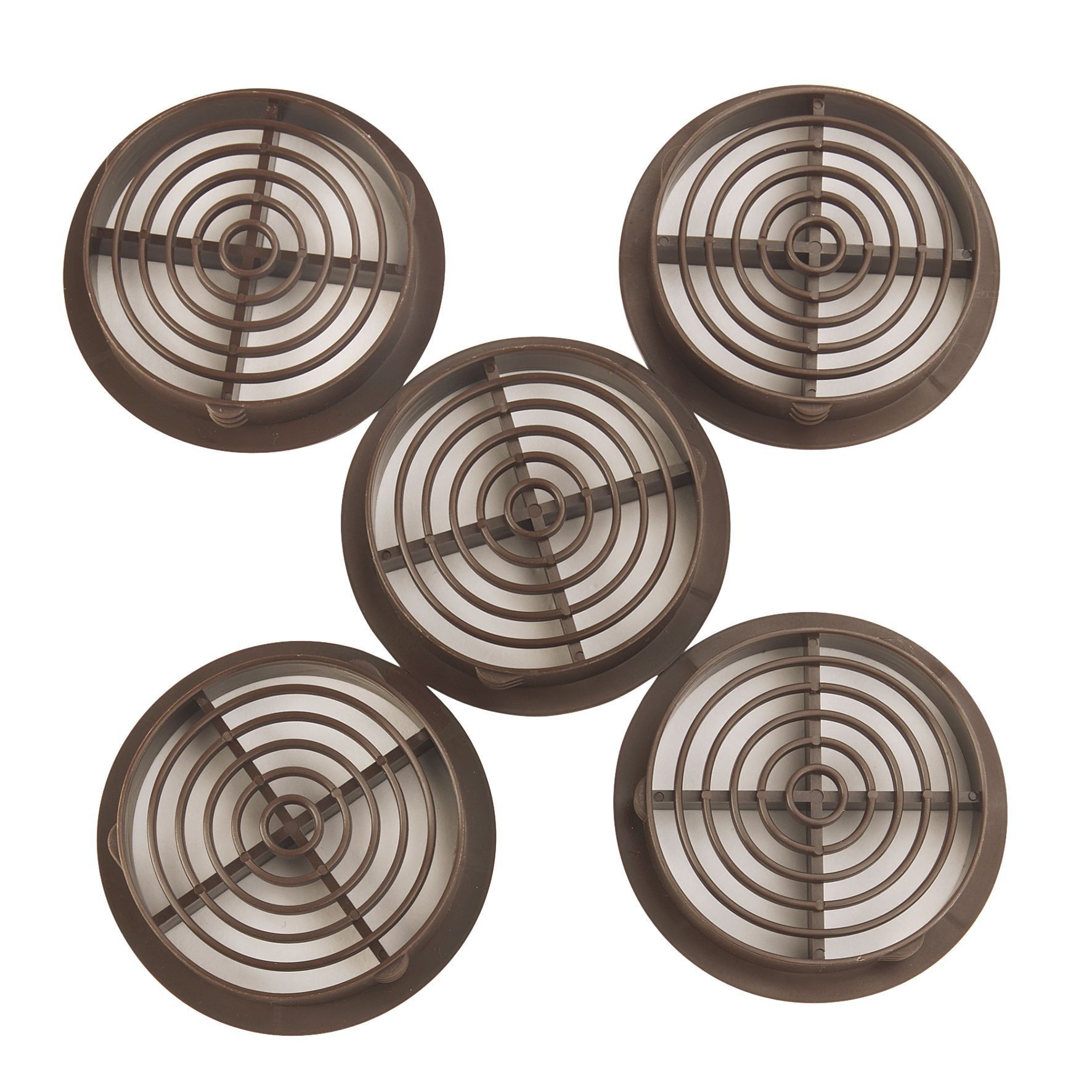 Manrose Circular Soffit Brown Air vent, (Dia)70mm
