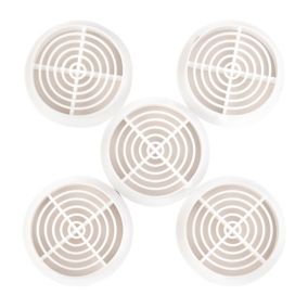 Manrose Circular Soffit White Air vent, (Dia)70mm