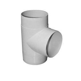 Manrose Ducting Double socket 44920 White Chrome effect Push-fit 90° Non-adjustable Bend (Dia)100mm