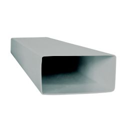 Manrose Grey Flat channel ducting, (L)1m (Dia)100mm