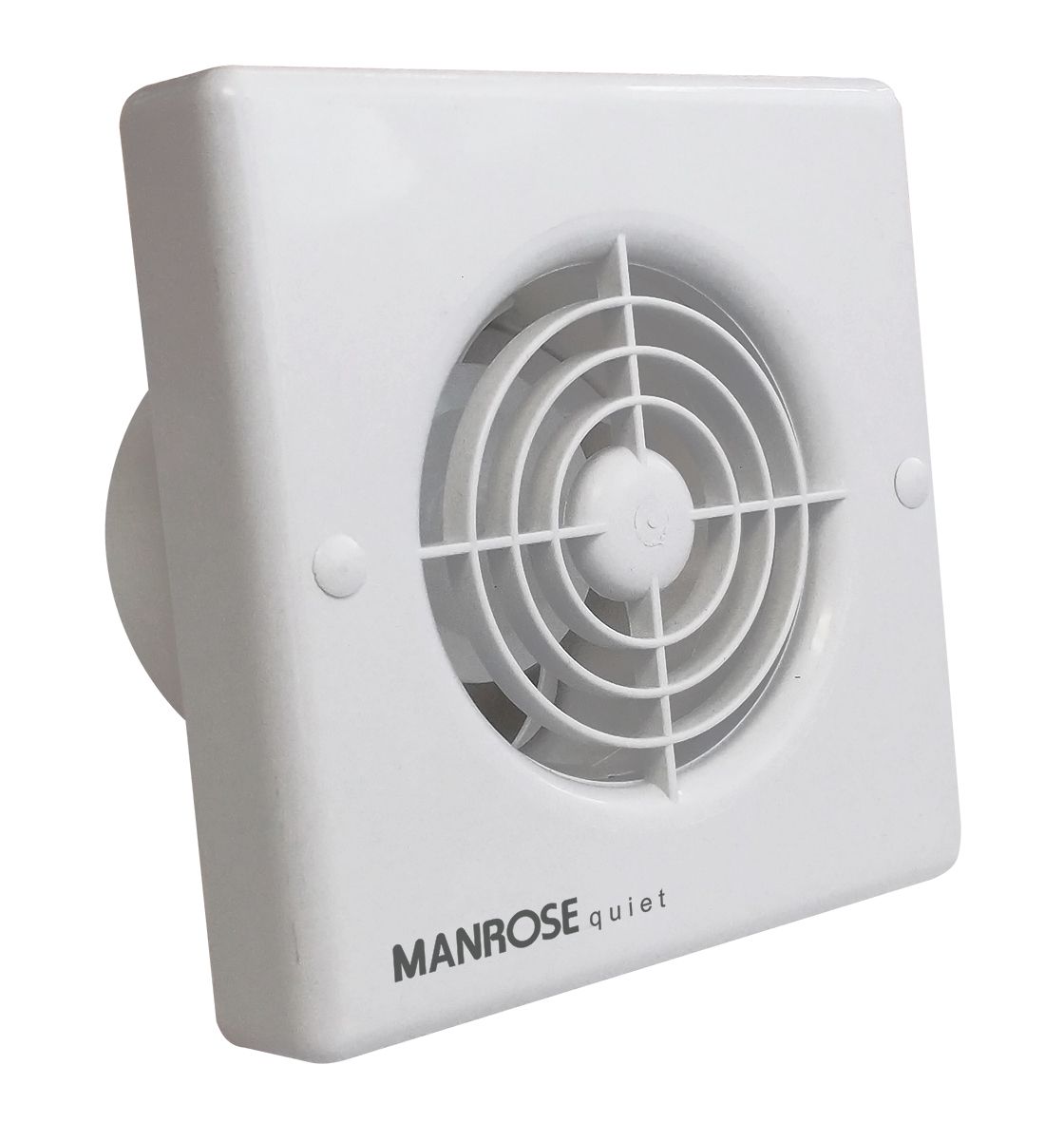 Manrose Quiet Fan X5/ QF100HTX5OP 100mm (4") Axial Bathroom Extractor Fan with Humidistat & Timer White 220-240V