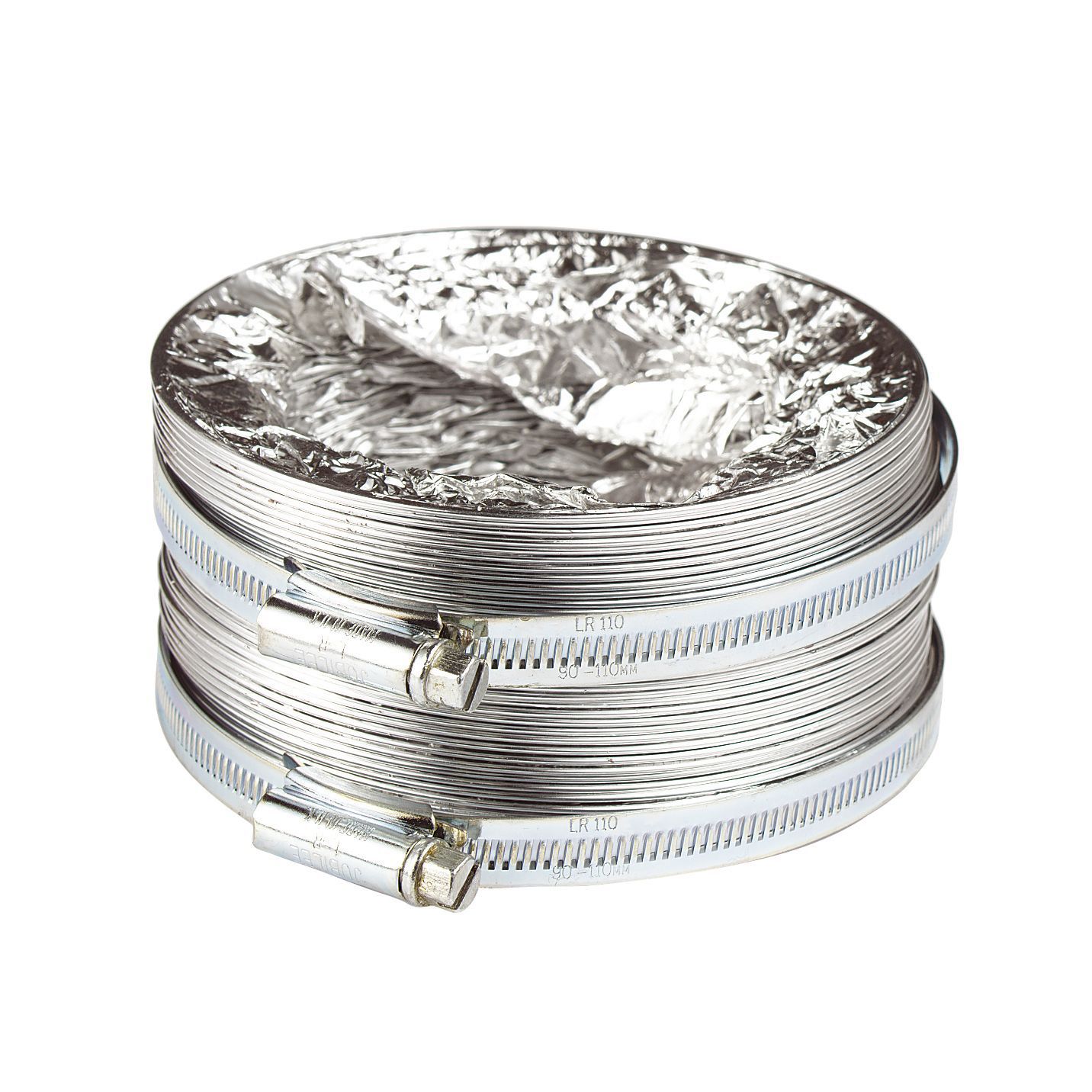 Manrose Silver Aluminium Flexible Ducting hose, (L)1m (Dia)100mm DIY at B&Q