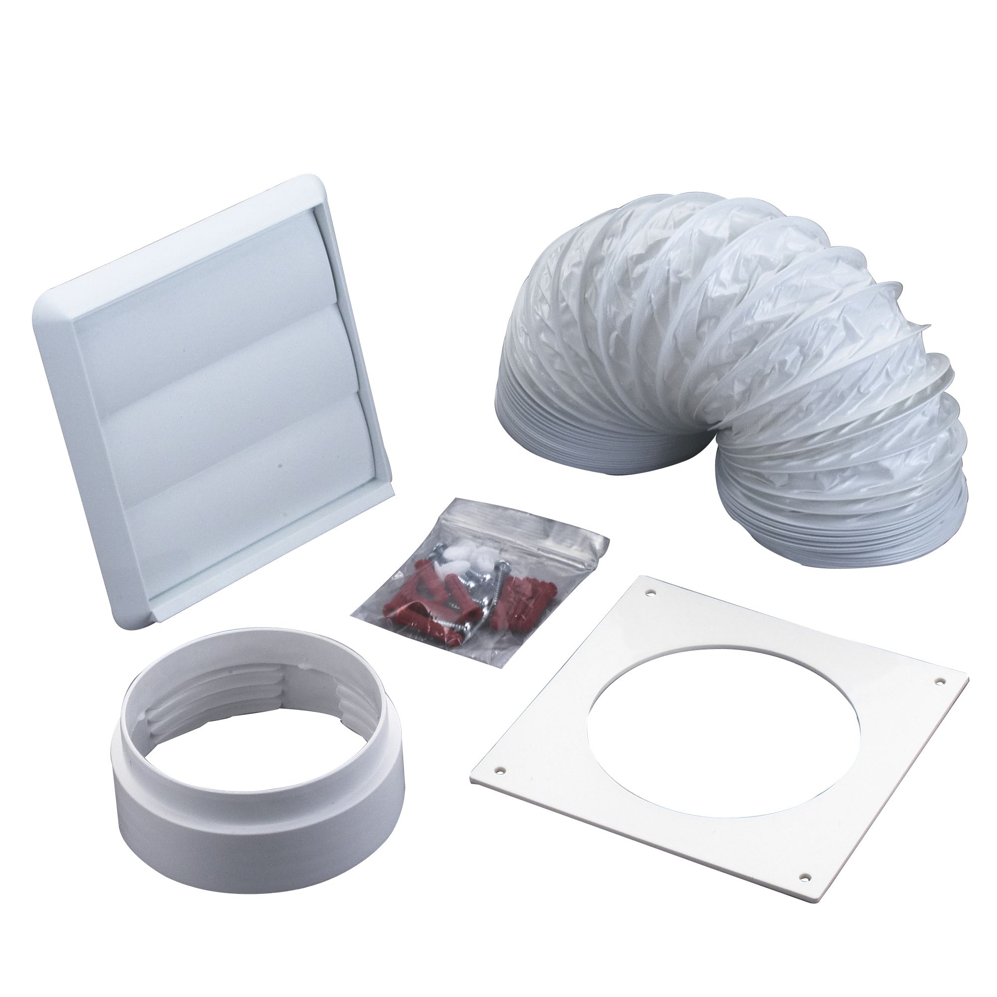 Manrose V43076 White Cooker hood venting kit (D)100mm