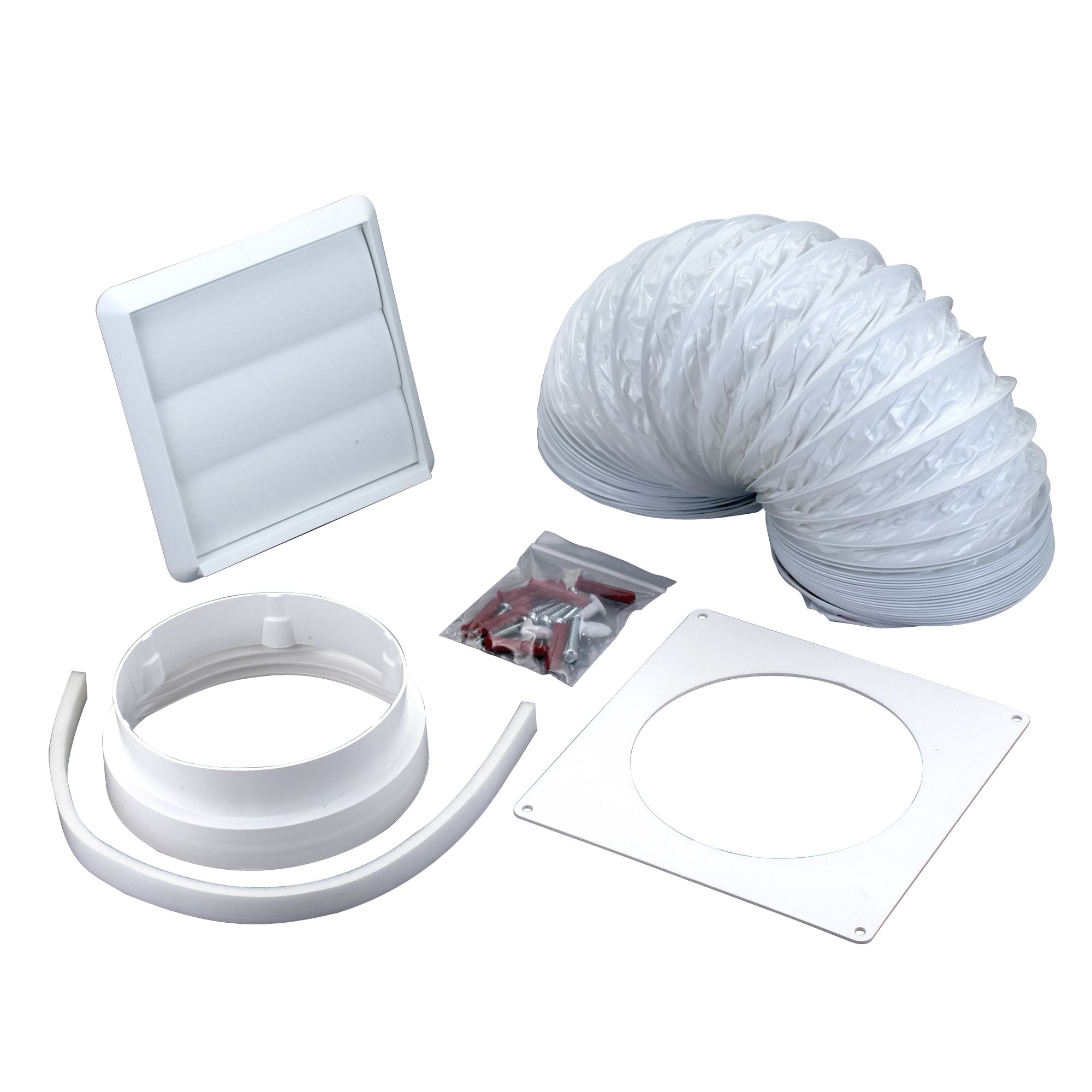 Manrose V43077 White Cooker hood venting kit (D)125mm