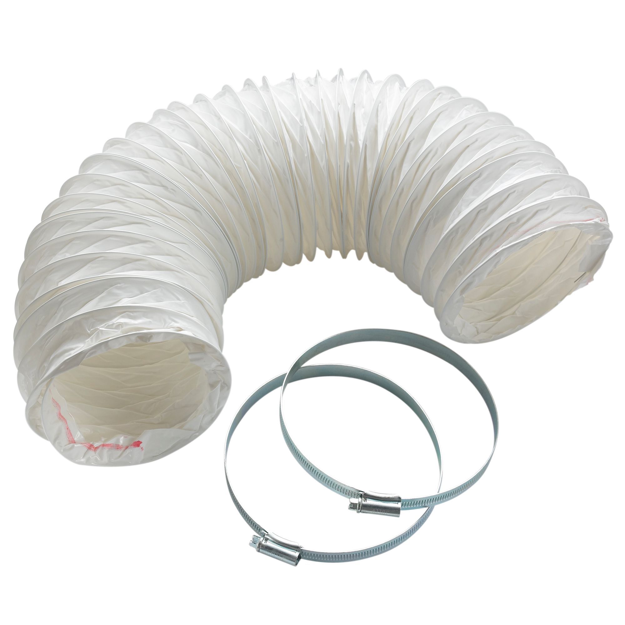 Manrose White Polyvinyl chloride (PVC) Flexible Ducting hose, (L)1m (Dia)125mm