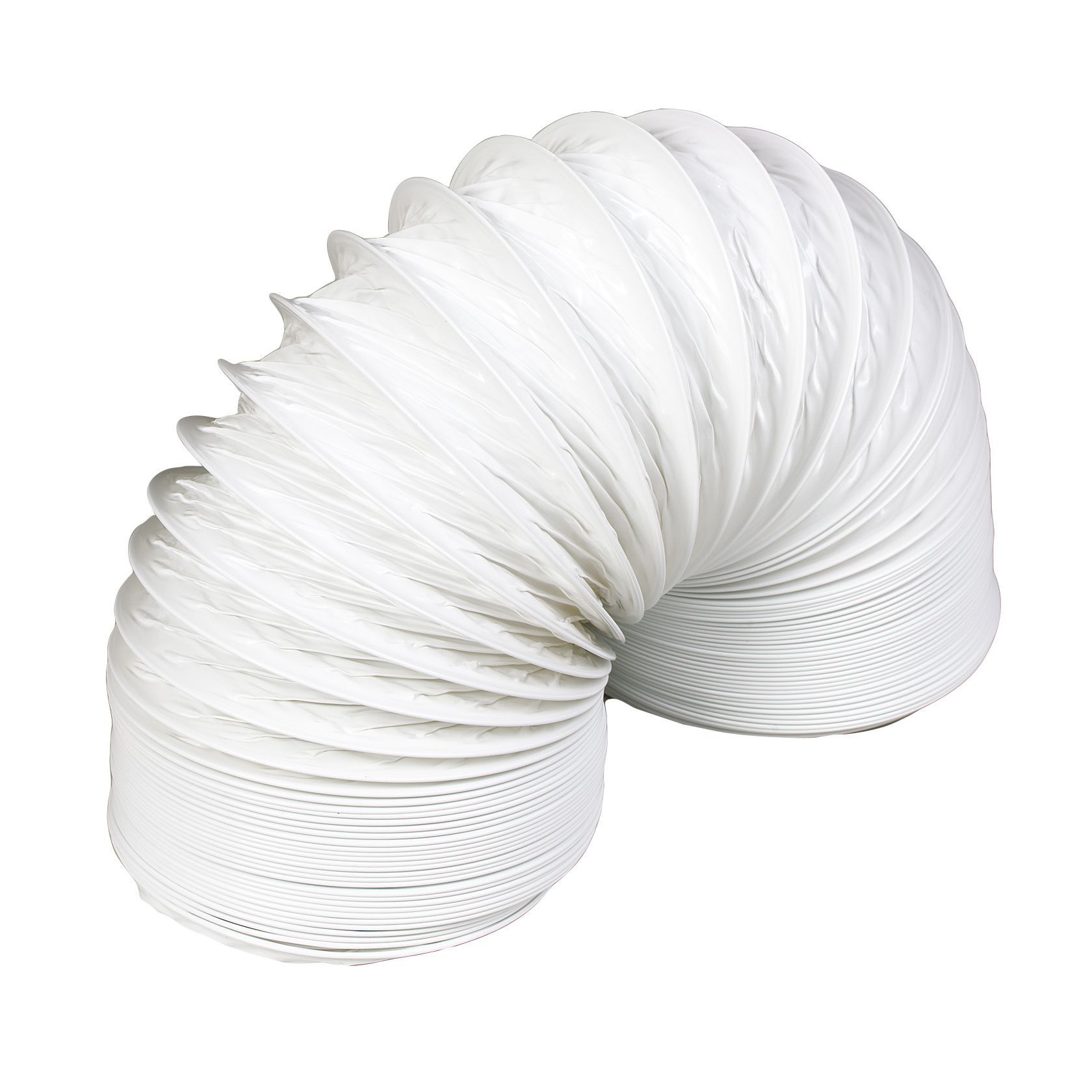 Manrose White Polyvinyl chloride (PVC) Flexible Ducting hose, (L)2.5m (Dia)100mm