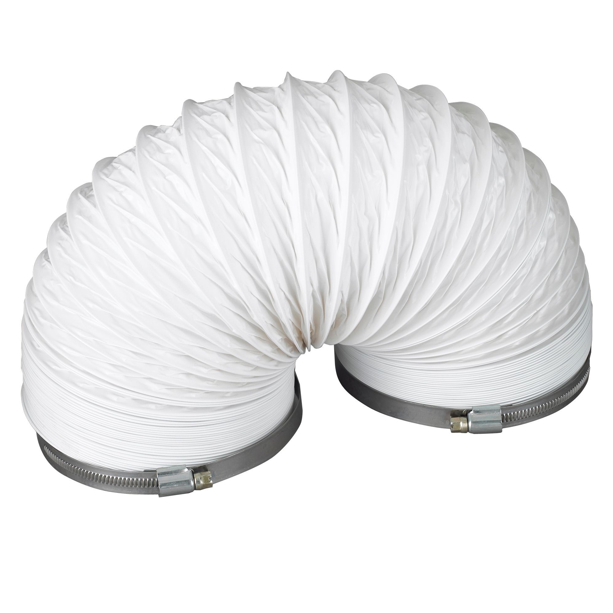 Manrose White Polyvinyl chloride (PVC) Flexible Ducting hose, (L)2.5m (Dia)125mm