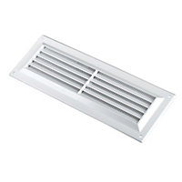 Manrose White Rectangular Applications requiring low extraction rates Fixed louvre vent & Fly screen V1830FS, (H)76mm (W)229mm