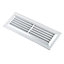 Manrose White Rectangular Applications requiring low extraction rates Fixed louvre vent & Fly screen V1830FS, (H)76mm (W)229mm