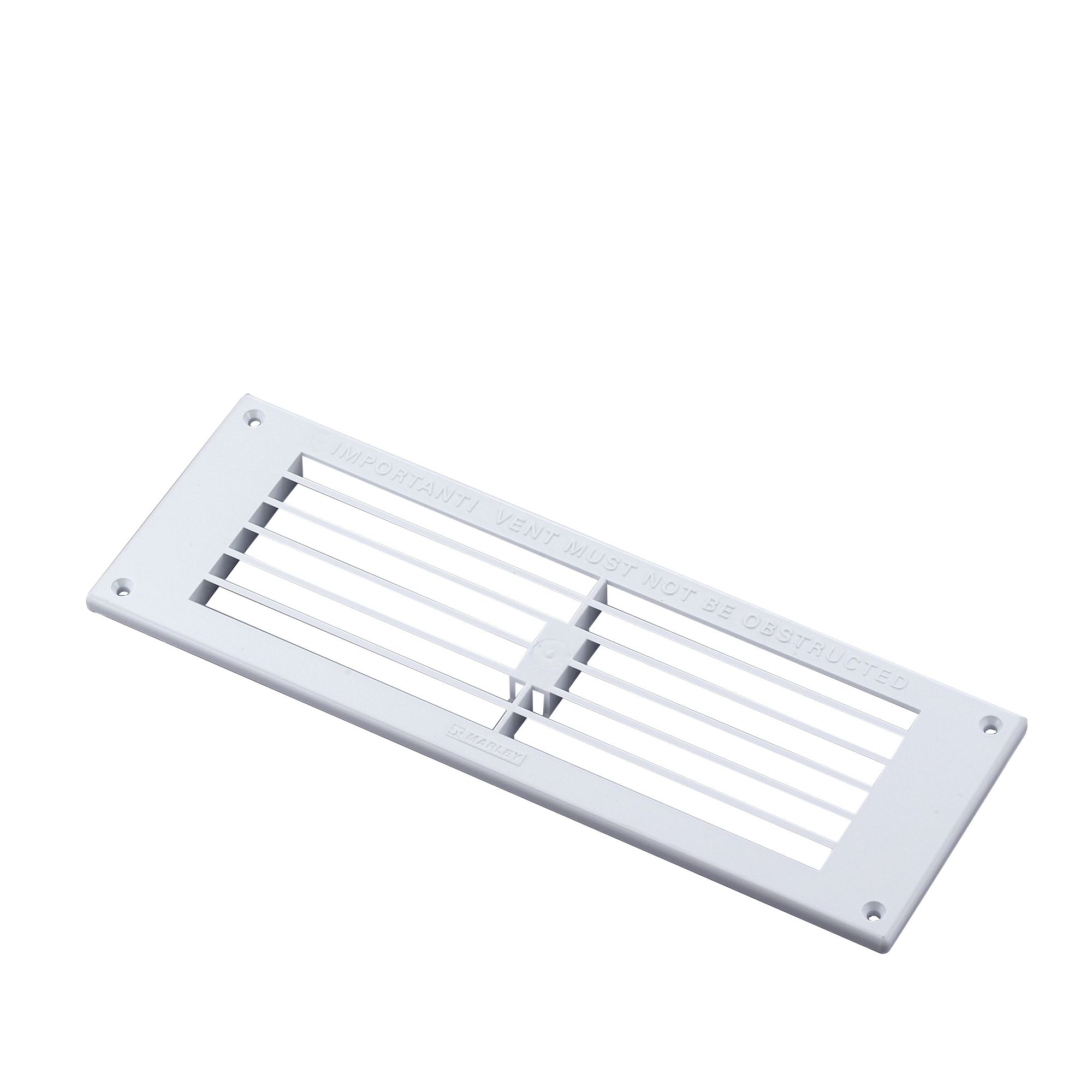 Manrose White Rectangular Gas appliances Fixed louvre vent V1830, (H)76mm (W)229mm