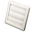 Manrose White Square Air vent & gravity flap, (H)140mm (W)140mm