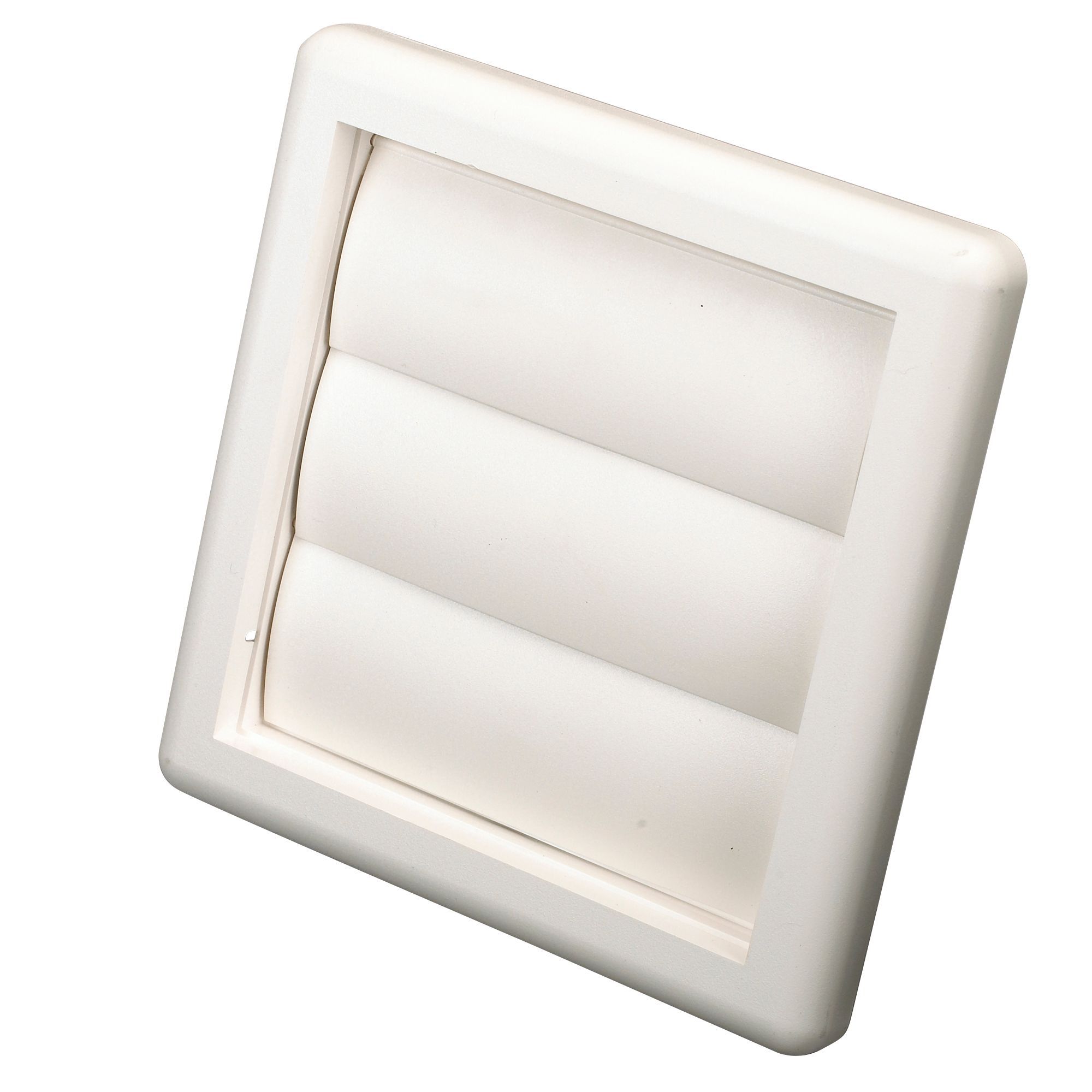 Manrose White Square Air vent & gravity flap V1180W, (H)140mm (W)140mm