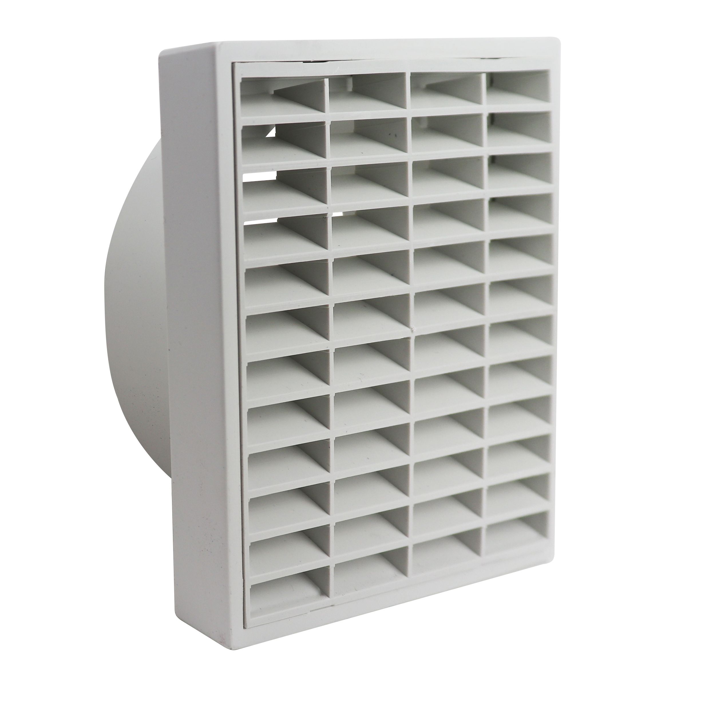 Manrose White Square Applications requiring low extraction rates Fixed louvre vent V41051W, (H)110mm (W)110mm