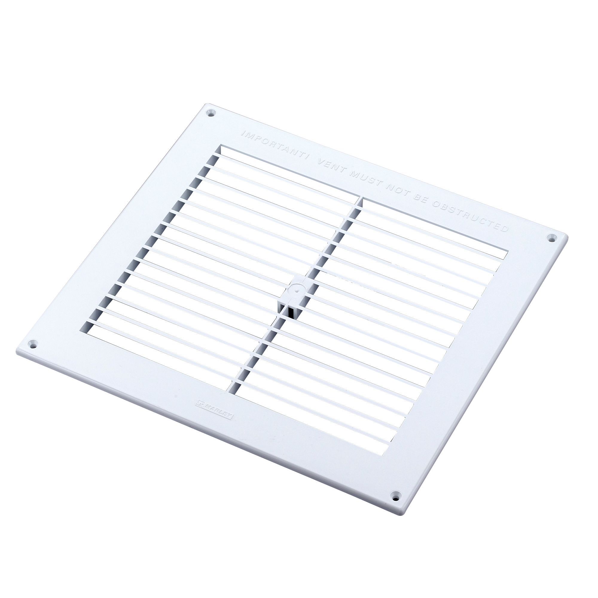 Manrose White Square Gas appliances Fixed louvre vent V1850, (H)229mm (W)229mm