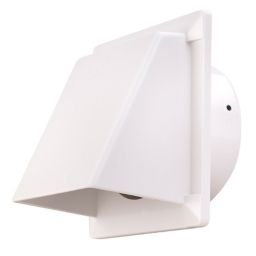 Manrose White Square Hooded air vent, (H)110mm (W)110mm