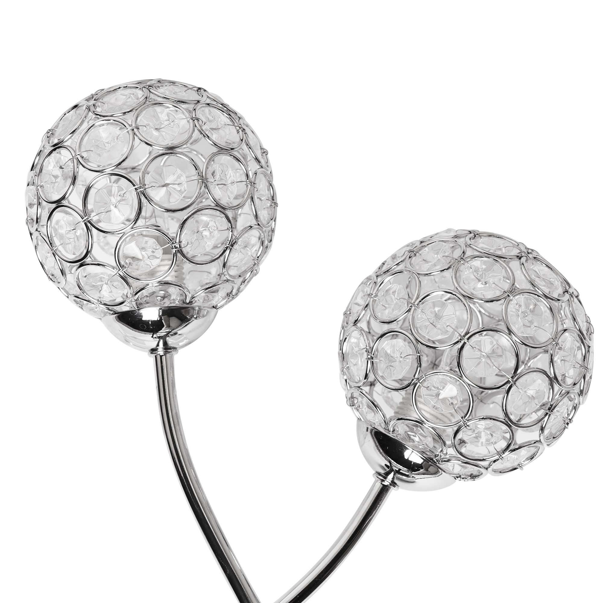 Mantus Contemporary Chrome effect Double Wired Wall light