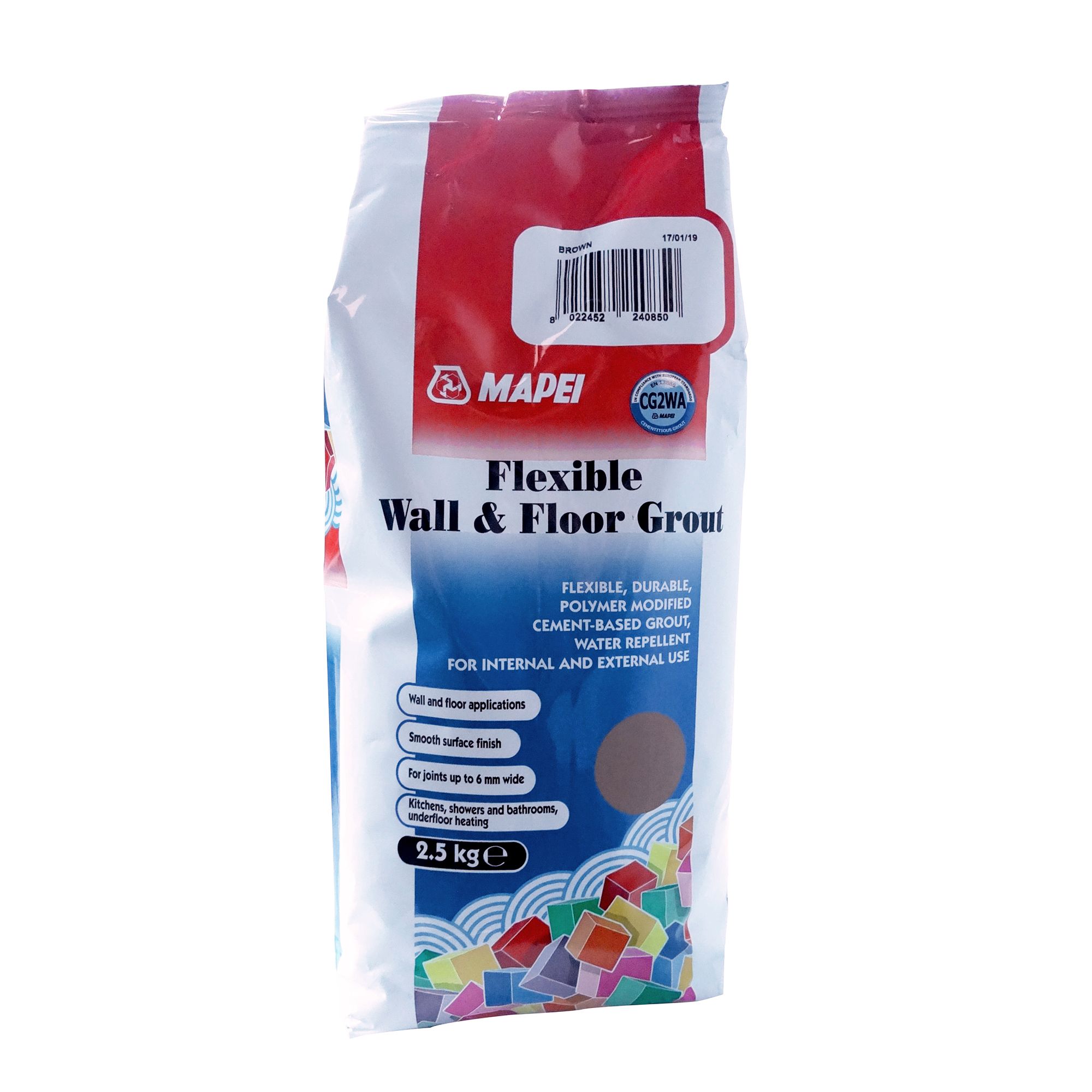 Mapei Brown Tile Grout, 2.5kg | DIY At B&Q