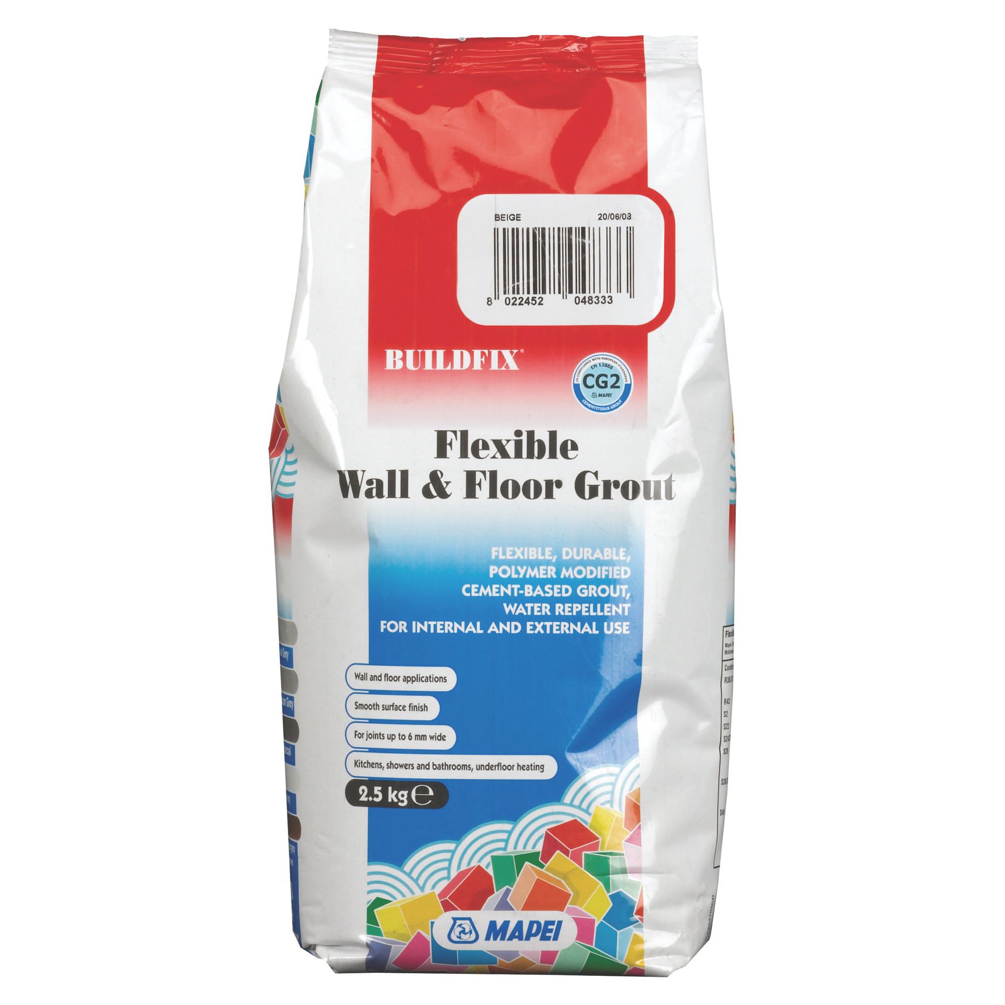 Product image for Mapei Flexible Beige Grout, 2.5kg