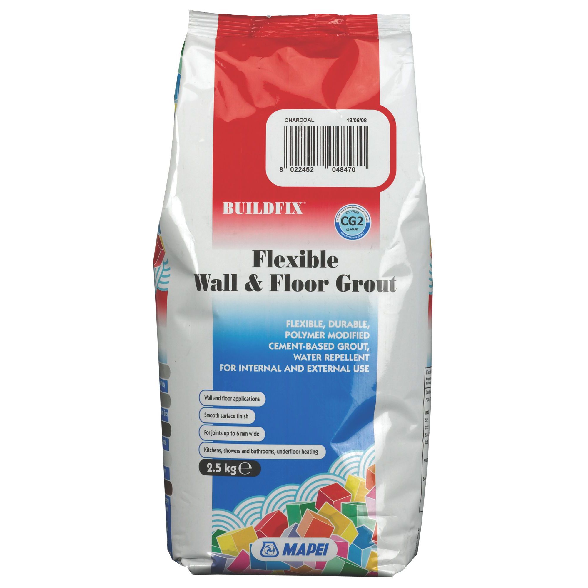 Mapei Flexible Wall & Floor Grout 2.5kg Charcoal