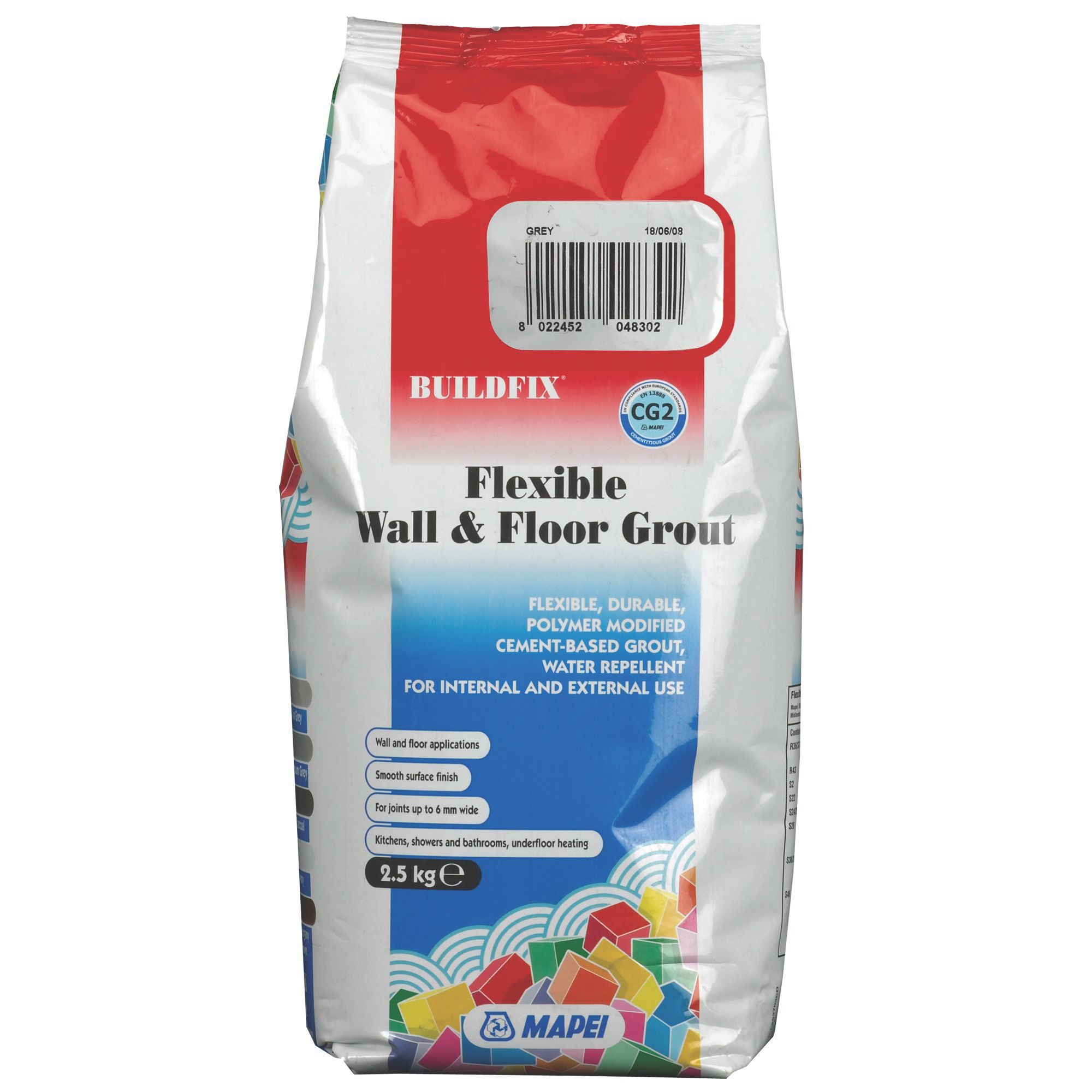 Mapei Flexible Wall & Floor Grout 2.5kg Cement Grey