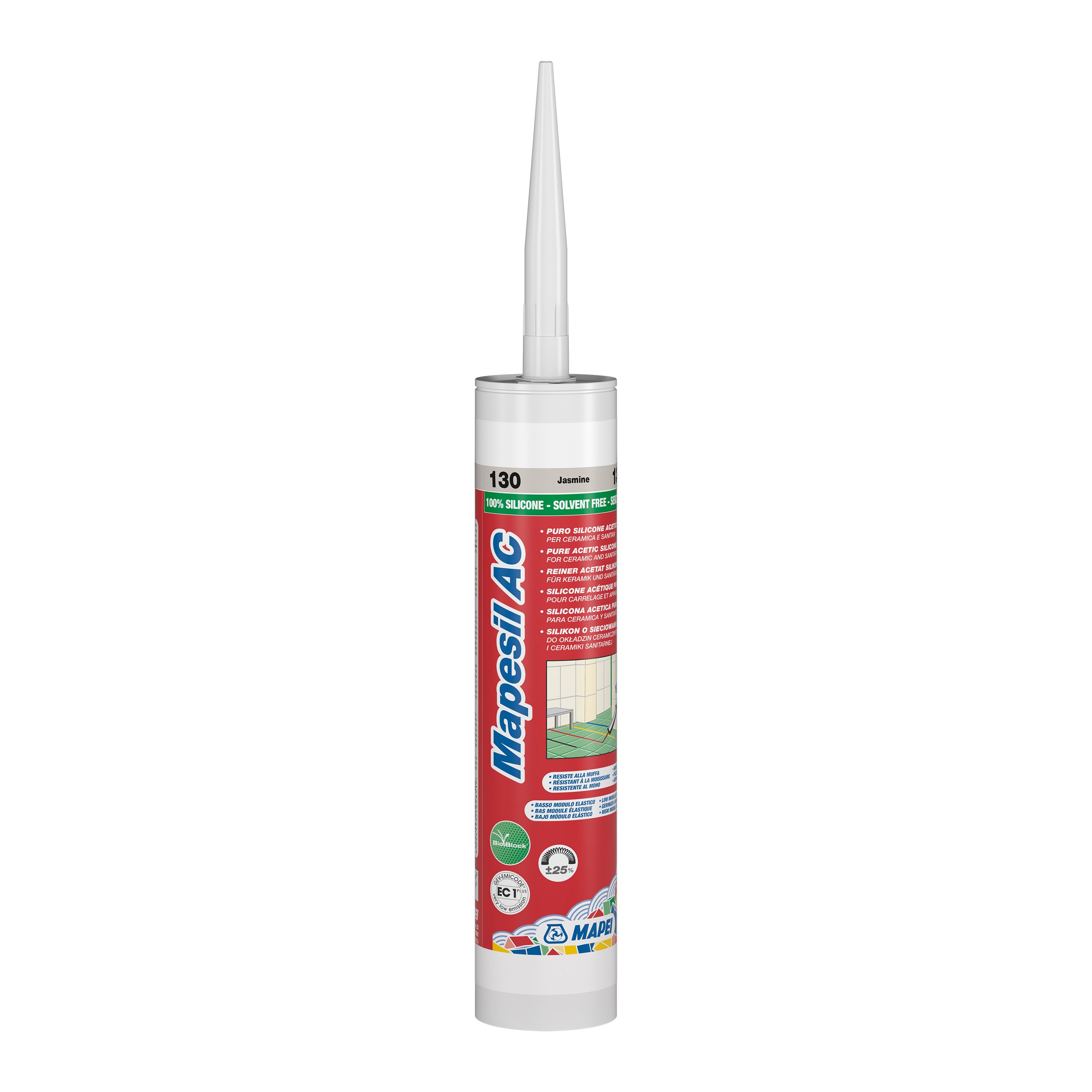 Mapei Mapesil AC Jasmine Solvent-free All-weather Silicone-based Sealant, 310ml