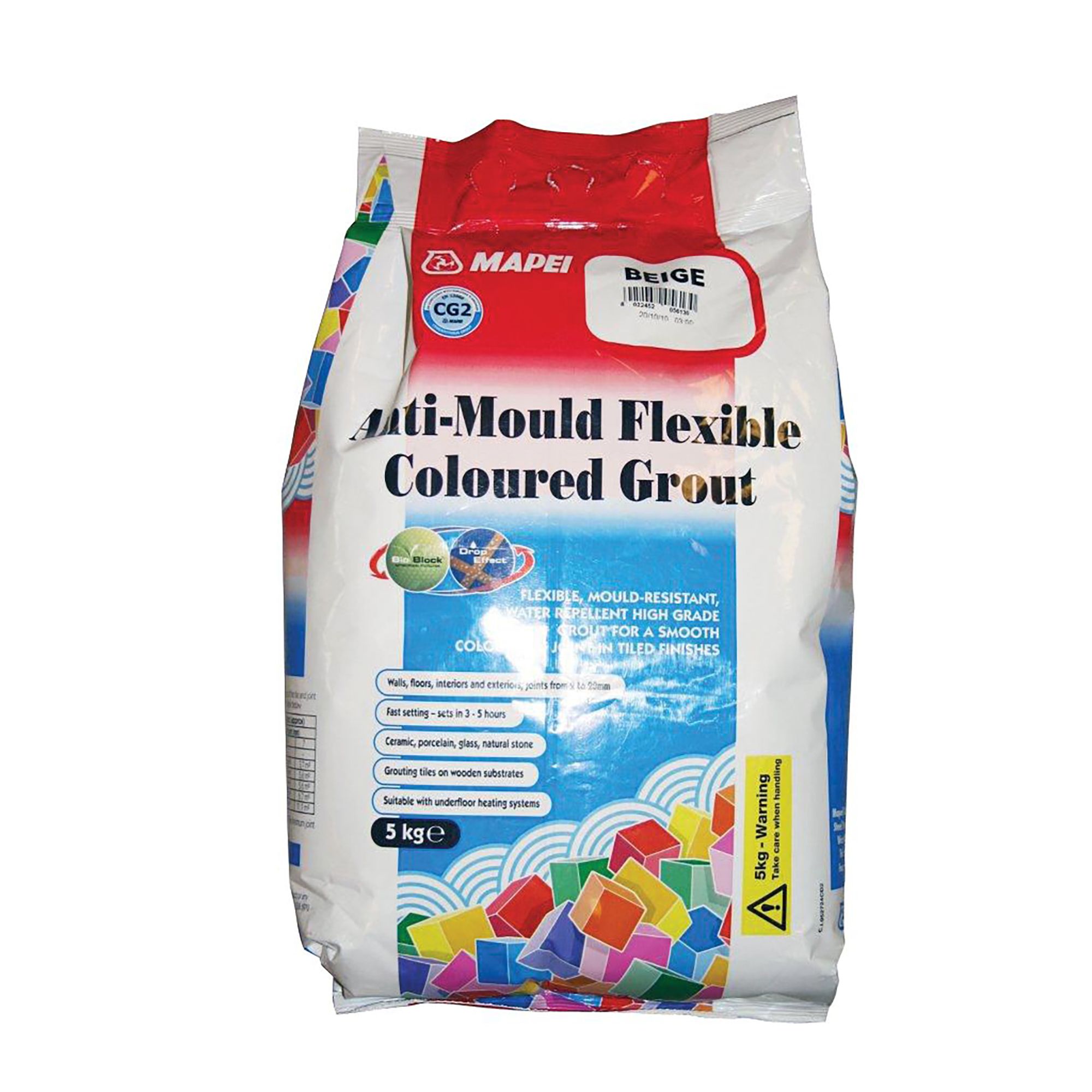 Mapei Anti Mould Tile Grout 5kg Beige