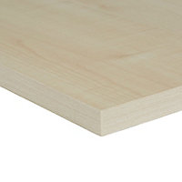 Maple effect Fully edged Furniture board, (L)1.2m (W)400mm (T)18mm