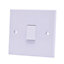 Marbo 6A 1 way White Single light Switch