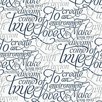 Marcel Wanders Blue & white Text Wallpaper