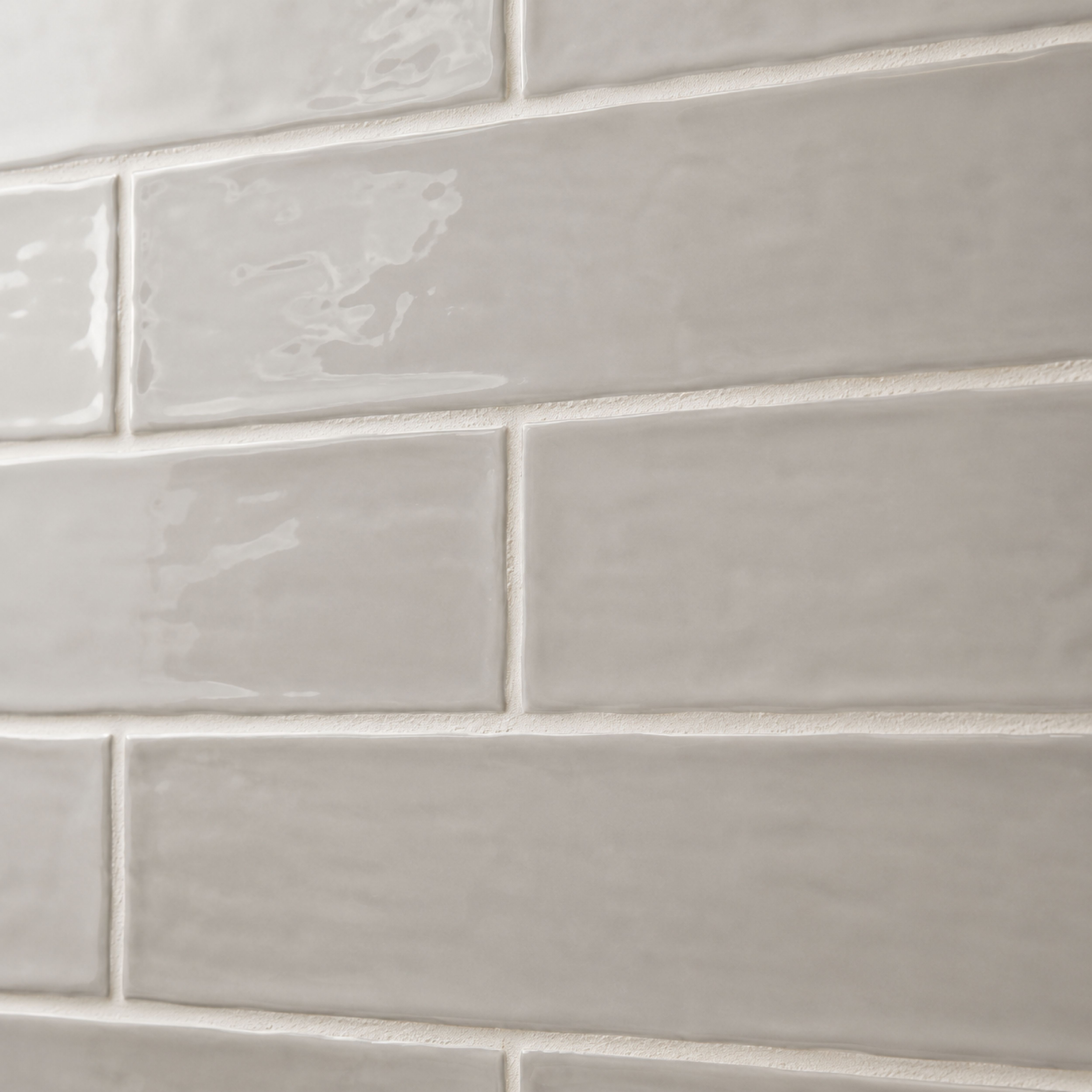 Maremar Pebble Grey Gloss Textured Ceramic Indoor Wall tile, Pack of 28, (L)260mm (W)65mm
