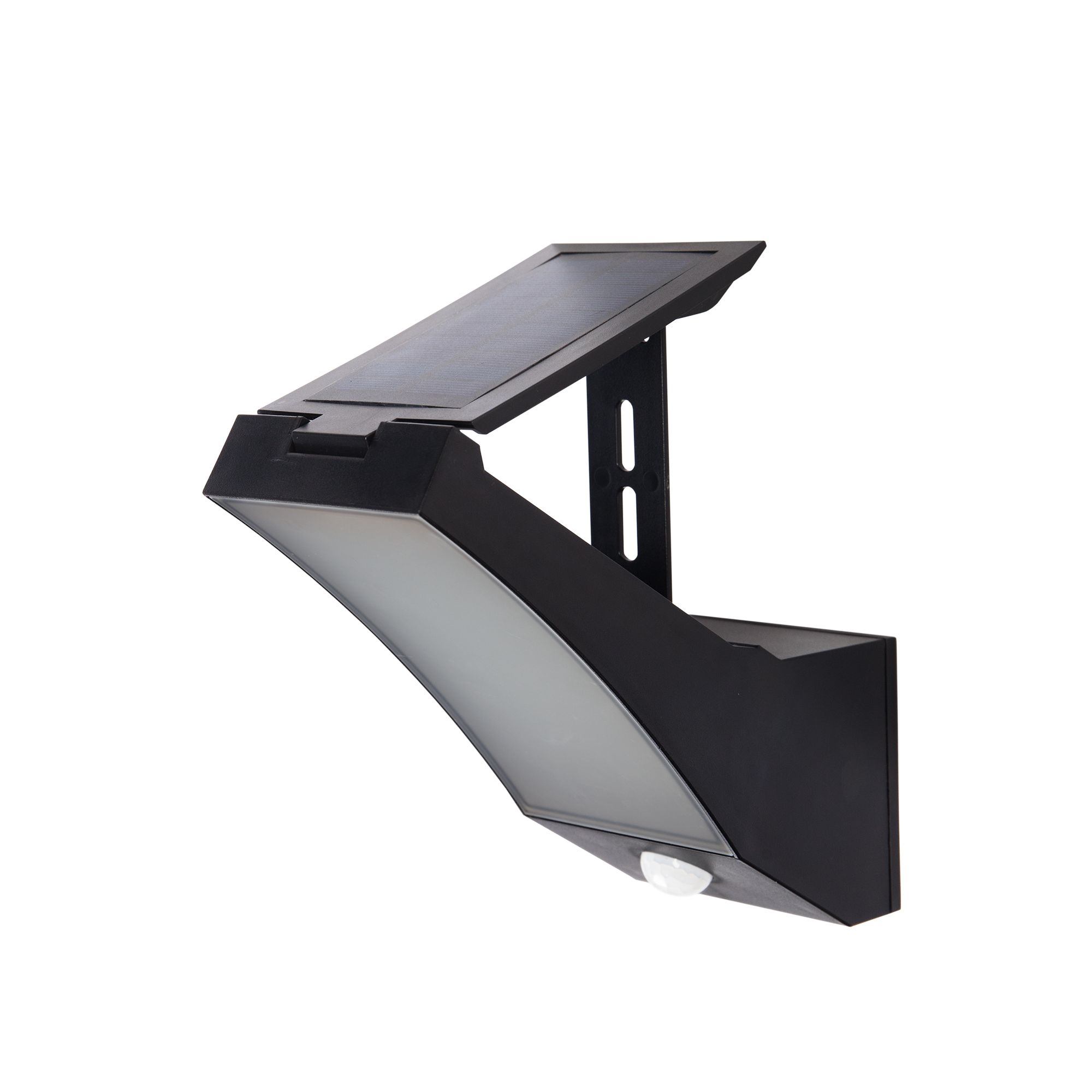 Marigny Adjustable Brushed Black Solar powered Integrated LED PIR