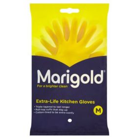 Marigold Latex Yellow Kitchen Gloves, Medium