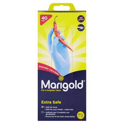 Marigold Nitrile Disposable gloves Medium, Pack of 40