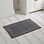 Marinette Saint-Tropez Artemis Grey Cotton Bath mat (L)500mm (W)700mm