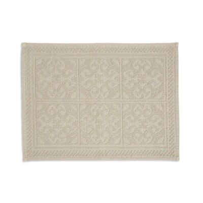 Marinette Saint-Tropez Astone Beige Cotton Tile Bath mat (L)500mm (W)700mm
