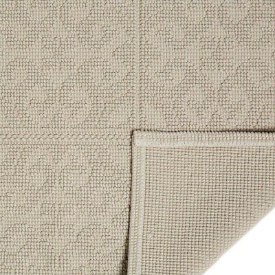 Marinette Saint-Tropez Astone Beige Cotton Tile Bath mat (L)500mm (W)700mm