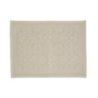 Marinette Saint-Tropez Astone Beige Tile Cotton Bath mat (L)500mm (W)700mm