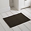 Marinette Saint-Tropez Astone Black Cotton Tile Bath mat (L)500mm (W)700mm