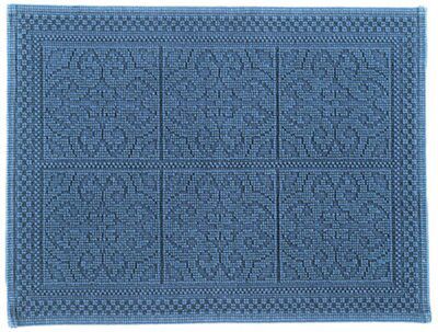 Marinette Saint-Tropez Astone Light blue Cotton Tile Bath mat (L)500mm ...