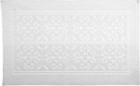 Marinette Saint-Tropez Astone White Cotton Tile Bath mat (L)500mm (W)700mm