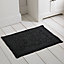 Marinette Saint-Tropez Platinum Black Cotton Floral Bath mat (L)500mm (W)700mm