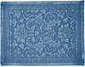 Marinette Saint-Tropez Platinum Light blue Cotton Floral Bath mat (L)500mm (W)700mm