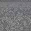 Marinette Saint-Tropez Platinum Light grey Cotton Floral Bath mat (L)500mm (W)700mm
