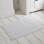 Marinette Saint-Tropez Platinum White Cotton Floral Bath mat (L)500mm (W)700mm